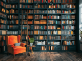 Sprzątanie domu z dużą biblioteką
